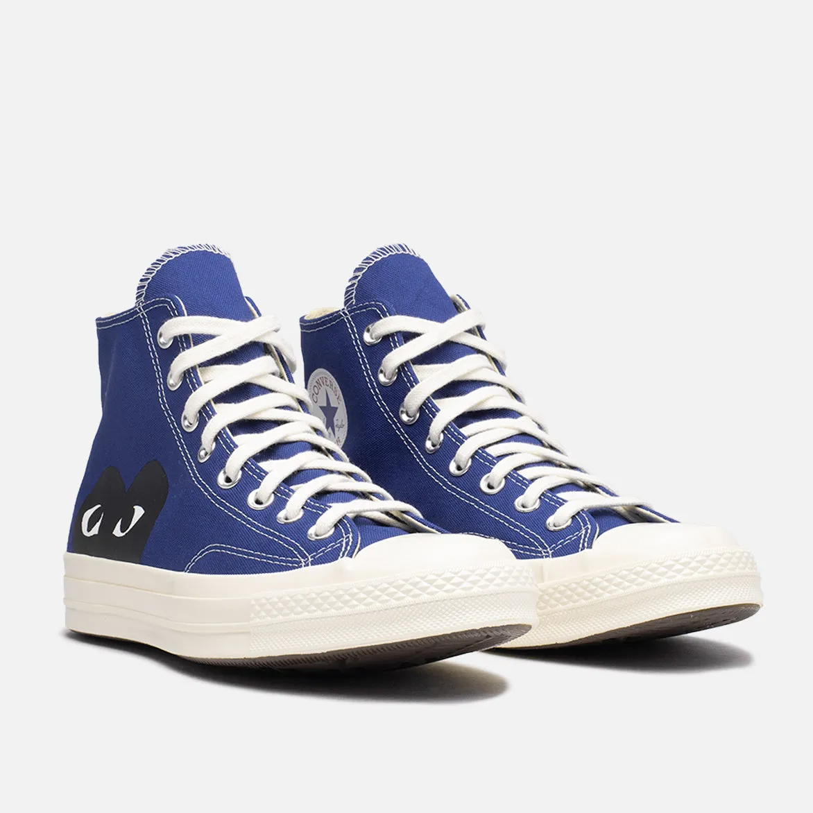 CDG PLAY X CONVERSE CHUCK 70 HIGH "BLACK HEART" - BLUE QUARTZ