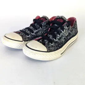 Converse All Star Graphic White Floral Skull  Kids Sneakers -11