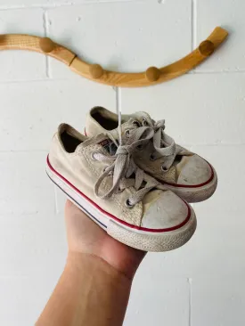 Cream   White Chucks, size 7