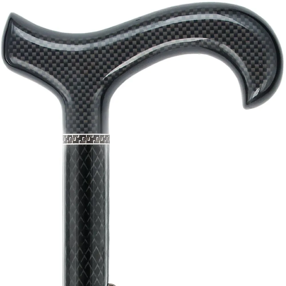 Dr. House Flame Derby Cane: Foldable & Adjustable Carbon Fiber