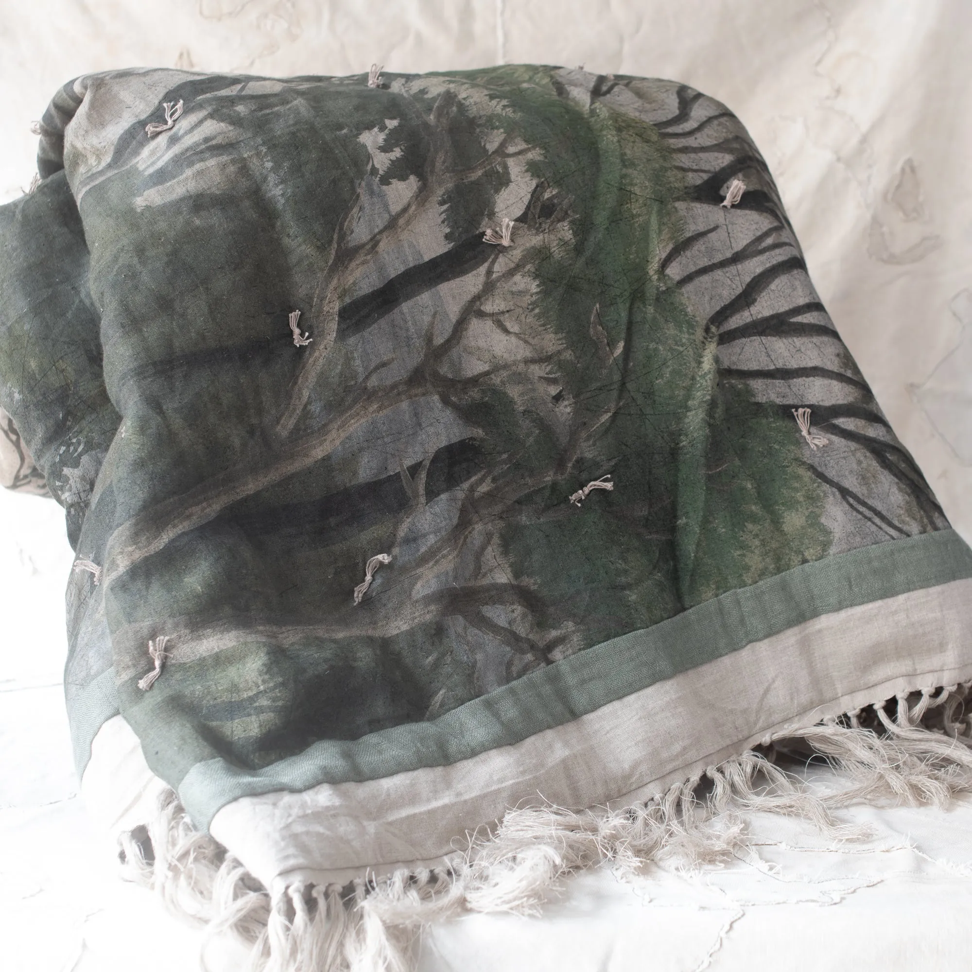 En fil d' Indienne France - French Manosque Bed Runner/ Throw 140x250cm