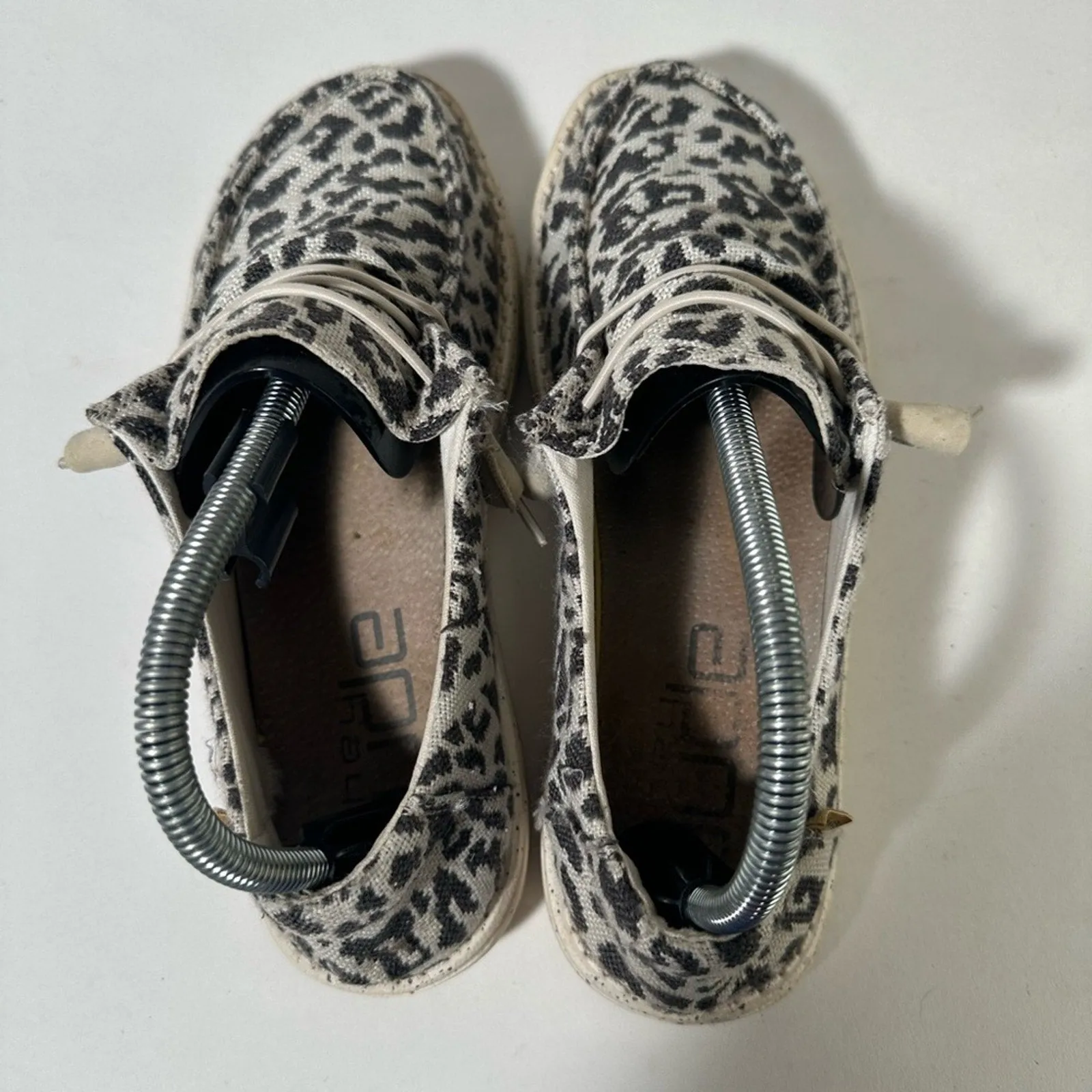 Hey Dude  Wendy Cheetah Print Loafers with Soft Canvas Upper and Flexible Sole