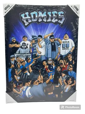 HOMIES - RECORD PARTY - Small Canvas Art - 12" X 16"