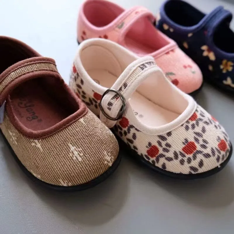 Mary Floral Corduroy Canvas Shoes