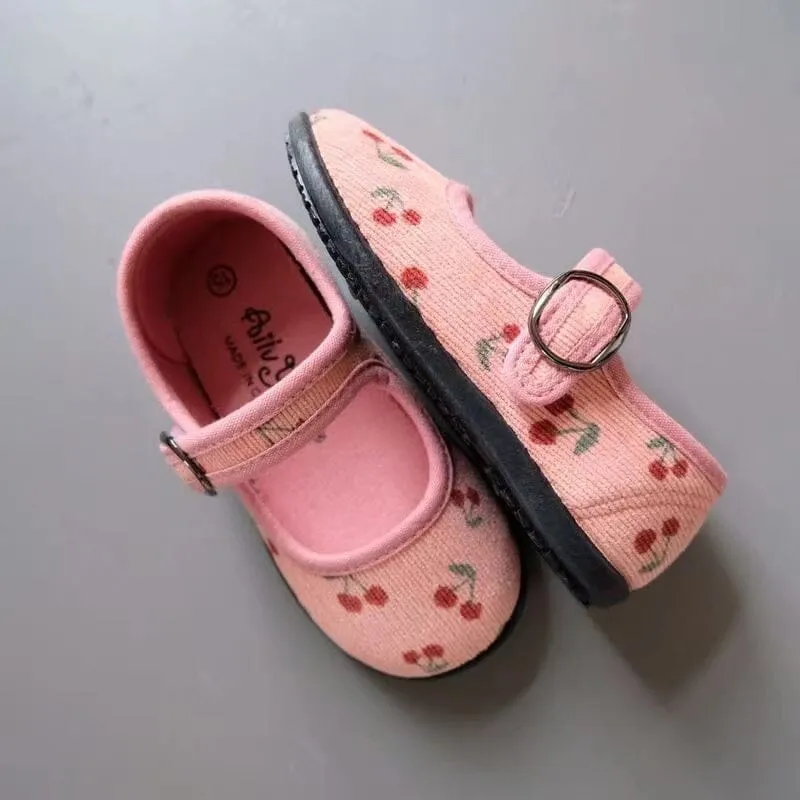 Mary Floral Corduroy Canvas Shoes