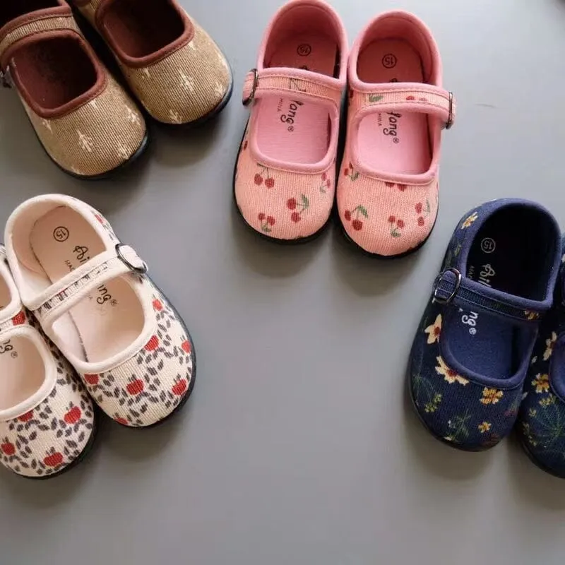 Mary Floral Corduroy Canvas Shoes