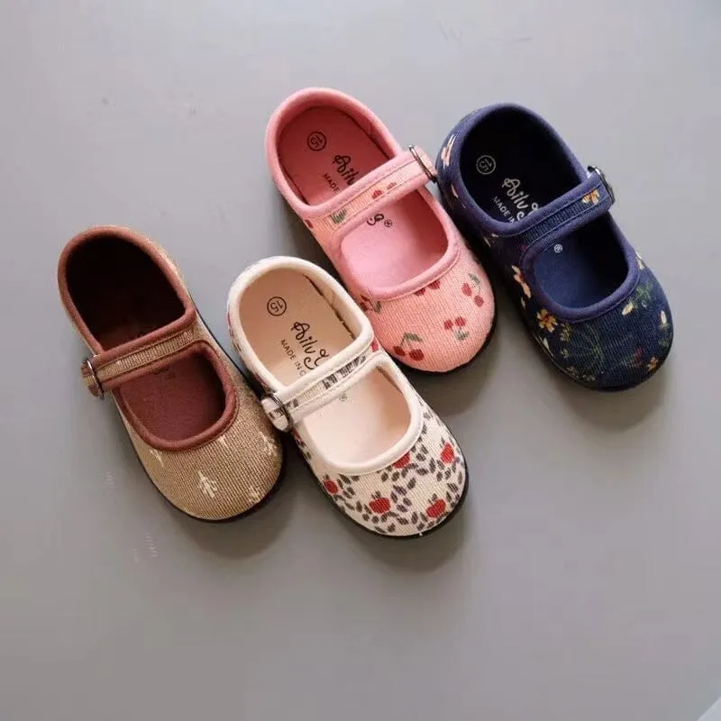Mary Floral Corduroy Canvas Shoes