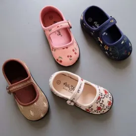 Mary Floral Corduroy Canvas Shoes