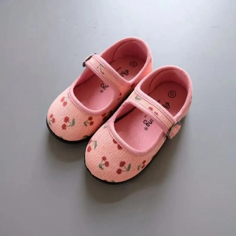 Mary Floral Corduroy Canvas Shoes