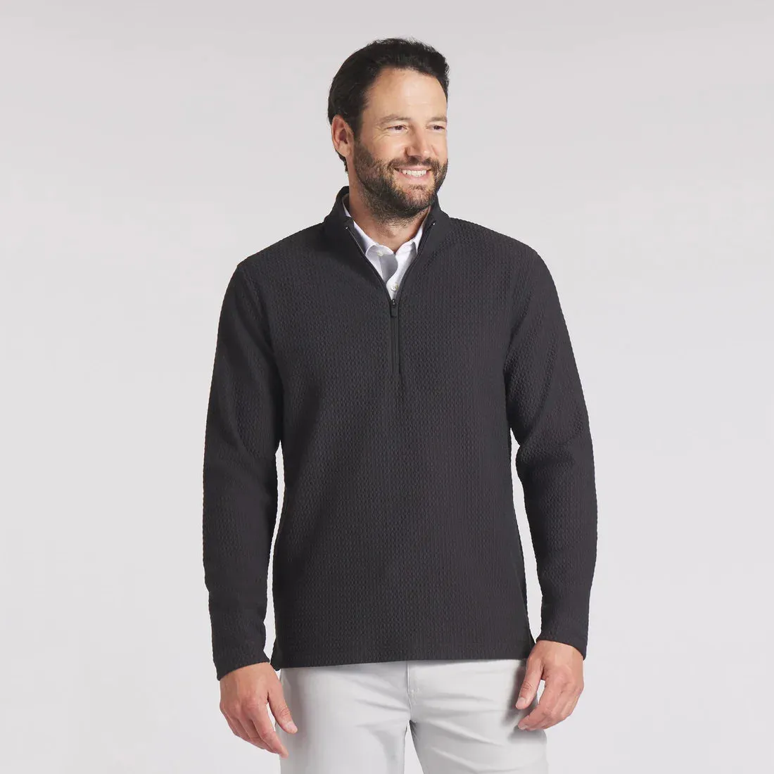 Puma Mens Boulder Black Golf 1/4 Zip