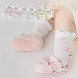 Strawberry Ruffles First Walker Shoes