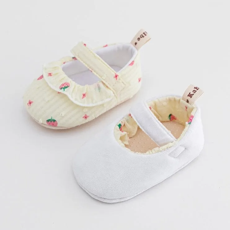 Strawberry Ruffles First Walker Shoes